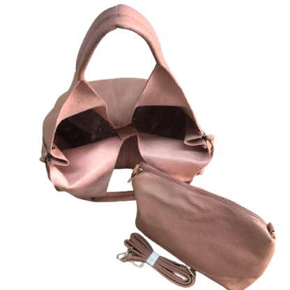 Bolso rosado con neceser - Imagen 2